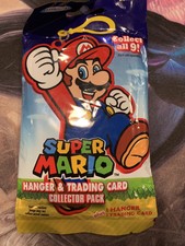 super mario hanger and trading card NEW 