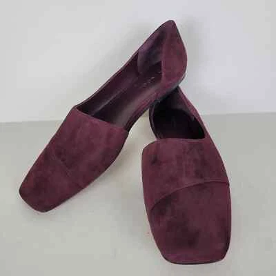Vince Vero Cuoio Womens Purple Solid Square Toe Suede Slip On Flats - Image 1 of 4