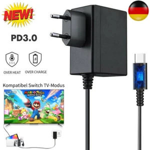 Für 15V/5V Nintendo Switch Lite Ladegeräte Adapter USB-C Typ C Kabel Netzteile - Bild 1 von 11
