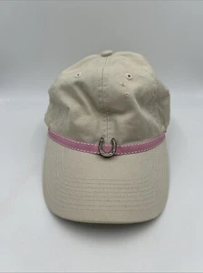 š„Beige 100% Cotton Adjustable Baseball Cap Horseshoe Design By Fahrenheitš„ - Picture 1 of 10