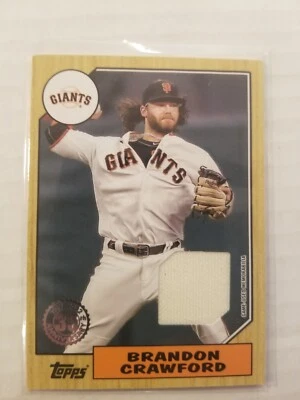 2022 Topps Series 2 1987 Topps Jersey Relic Brandon Crawford #87BR-BC Giants - Image 1 of 2