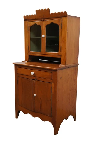 Antique Pine Salesman Sample Dollhouse Country Farmhouse Hutch Cabinet 33" Cover