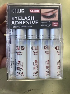 Confezione 4 CALLAS Colla Liquida Occhi per Ciglia Finte Palpebre Impermeabile - Trasparente - Foto 1 di 2