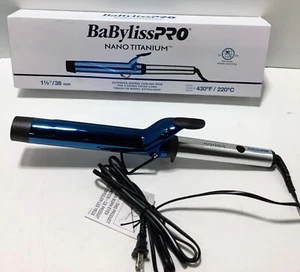 BaBylissPRO Nano Titanium Spring Extended Barrel Curling Iron 1 1/2"/ 38mm - Picture 1 of 5