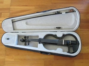 Elektrische Geige / Violine mit Zubehör , Bogen,Kopfhörer,Schulterstütze,Geigenk - Bild 1 von 8
