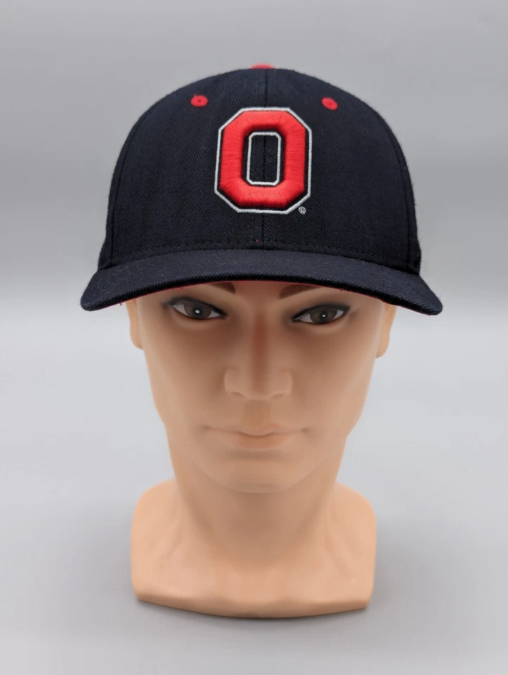Zephyr College Baseball Football Black Ohio State Buckeyes Fitted Cap Hat 7 1/4 - Image 1 of 4