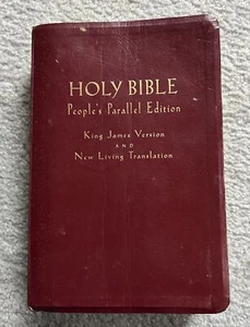Heilige Bibel People's Parallel Edition KJV The Living Bible Kastanienbraun Tyndale 1997 - Bild 1 von 11