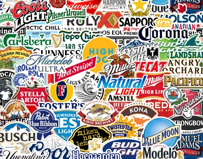 25/50 Beer Logo Sticker Pack - Matte Vinyl - Cider Seltzer Brewery Craft Alcohol - Image 1 of 3