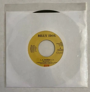 BILLY IDOL -L.A. WOMAN- 1990 MEXICAN 7¨ SINGLE, PROMO, WHITE SLEEVE PUNK ROCK - Picture 1 of 4