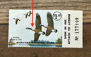 1975 MARYLAND - State Duck Stamp - MNH **Printing Flaw + Brown Color** - Picture 1 of 4