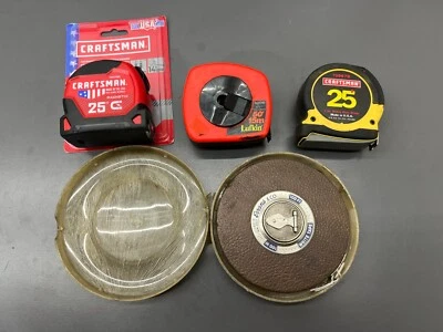 (O) VINTAGE CRAFTSMAN LUFKIN EVANS TAPE MEASURE SET LOT - EXC COND - USA - Image 1 of 4