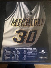 2002-2003 Michigan Wolverines Mens Basketball Schedule Poster