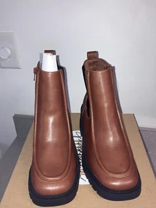 London Underground Women's Rae Chocolate Ankle Boot Brown Size 7.5M - Picture 1 of 5