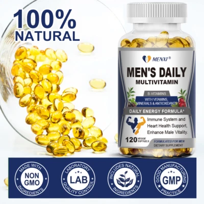 120 Multivitamínico Diario para Hombres, Apoyo Inmunológico, Máxima Potencia, Potenciador de Energía Foto 1 de 4