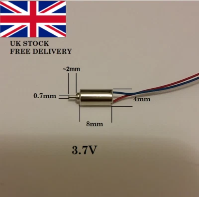 High quality 3.7V DC 60000RPM 4x8mm wired micro coreless motor - Image 1 of 4