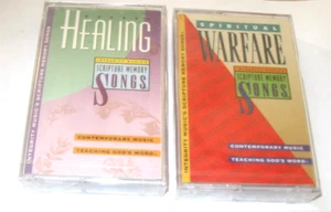 2 NEW!~Spiritual Warfare + Healing(Cassette Tapes,1992)Scripture integrity Music - Picture 1 of 4