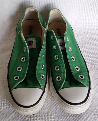 Zapatos Converse Vintage Chuck Taylor All Star Verde Lona Unisex EE. UU. Old School Foto 1 de 4