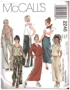 McCalls 2246 Girls Hooded Top Pull-On Pants/Shorts Sewing Pattern Sizes 12-16 - Picture 1 of 2