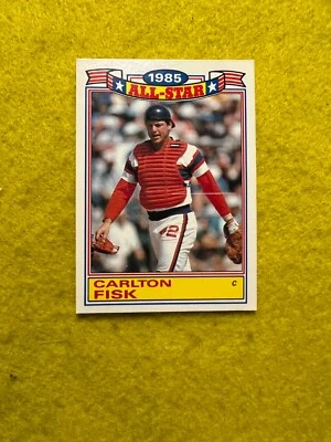 CARLTON FISK , CHICAGO WHITESOX 1985 TOPPS MLB BASEBALL ALL STAR CARD GLOSSY 9 - Image 1 of 2