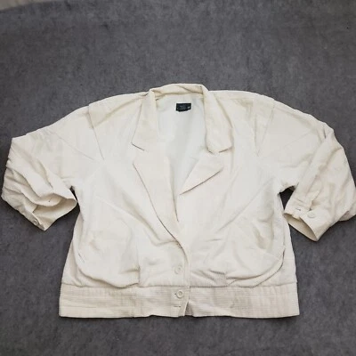 VINTAGE Cabin Creek Jacket Womens Large White Corduroy Blazer Coat Ladies L* - Image 1 of 4