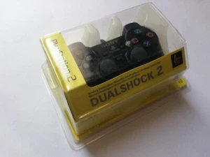 CONTROLLER DUALSHOCK 2 PLAYSTATION 2 ORIGINALE SONY PS2 NERO BLACK NEW SEALED - Foto 1 di 9
