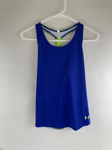 Under armour Tank Top Girls Size Large Blue Racerback Sleeveless Activewear - Picture 1 of 10
