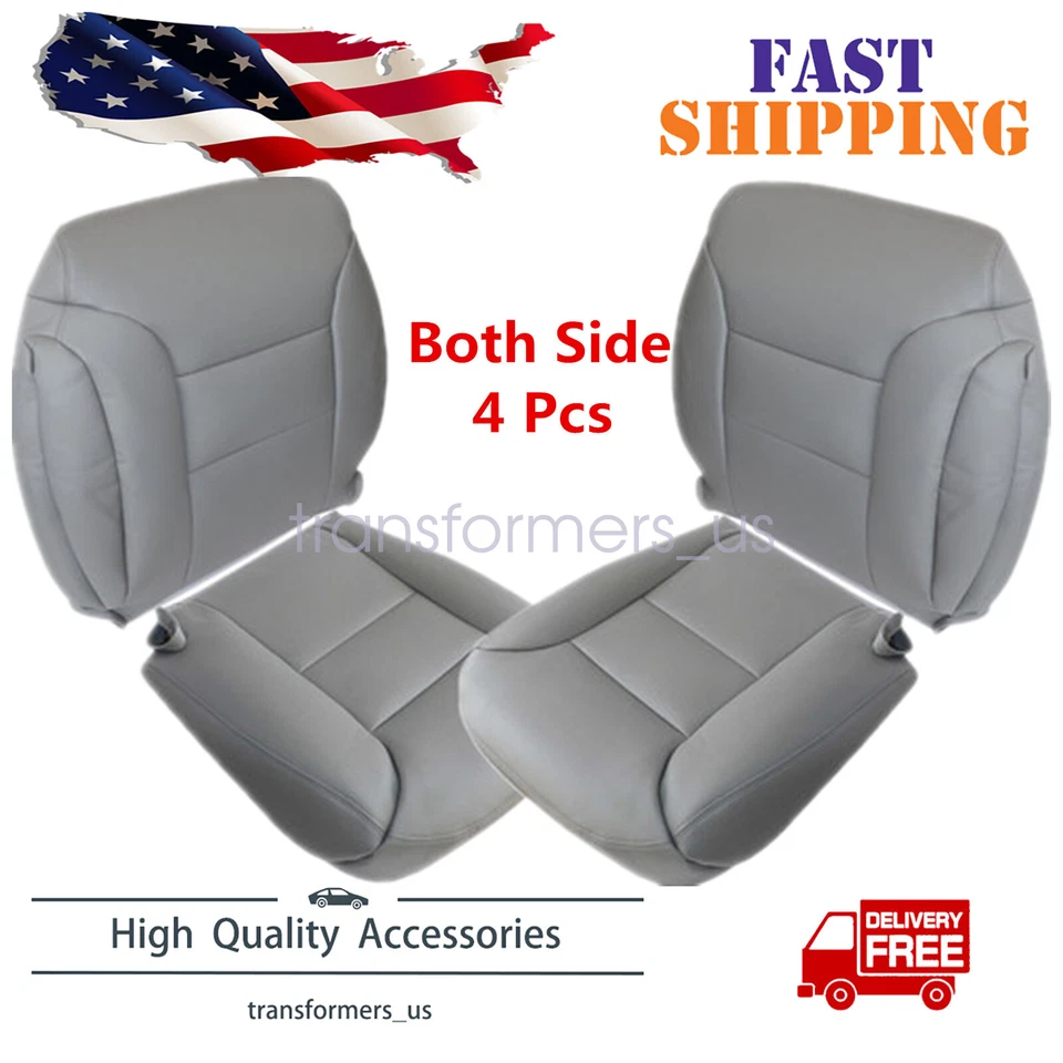 Fundas de asiento de cuero gris para Chevy Tahoe Suburban 1995 1996 1997 1998 1999 Foto 1 de 4