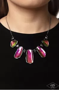 Paparazzi COSMIC COCKTAIL multi OIL SPILL necklace LQQK 🔥WOW 🔥 BNWT - Picture 1 of 9
