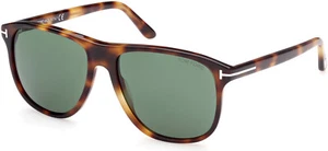NWT Tom Ford FT0905 53N JONI Shiny Medium Blonde Havana / Dark Green Lenses 56MM - Picture 1 of 1