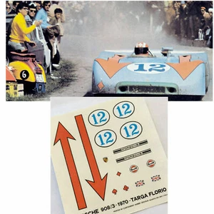 decals calcas 1/43 porsche 908 3 targa florio 1970 Winner Jo Siffert Brian - Bild 1 von 2