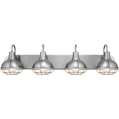 Tocador/baño industrial moderno Kira Home Liberty 36" 4 luces, luz de cocina + Foto 1 de 4