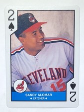 Sandy Alomar 1990 MLB All Stars Playing Card Cleveland Indians Baseball Card