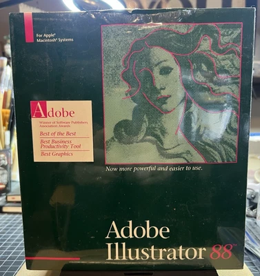 Software vintage Adobe Illustrator 88 Apple Macintosh OS Adobe SIN ABRIR Foto 1 de 4