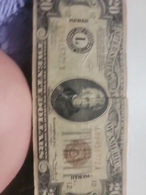 1934A 20$ WWII HAWAII BROWN SEAL INVASION CURRENCY RARE HISTORIC..make offer - Image 1 of 3