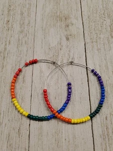 Pendientes Orgullo Gay Orgullo Gay Aro Pendientes Orgullo Gay Pendientes con Cuentas LGBTQ - Imagen 1 de 1