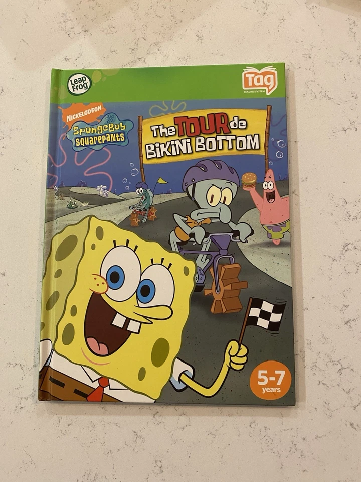 LeapFrog Tag book Spongebob Squarepants The Tour de Bikini Bottom 2007 5-7 year - Image 1 of 1