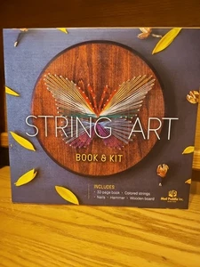 NEW MUD PUDDLE STRING Art Book Kit BUTTERFLY craft Nail Hammer Book Wood - Picture 1 of 3