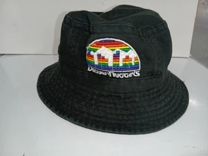 Denver Nuggets Bucket Hat Black  Skyline Logo NBA Retro Style Cap - Picture 1 of 9