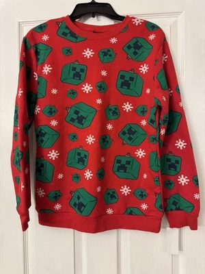 Minecraft Kids Рождество/зима толстовка размер XL красный/зеленый - Изображение 1 из 4