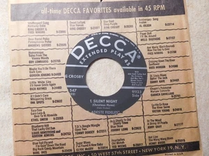 Bing Crosby ~ White Christmas / Silent Night - EP - DECCA # 91123 - NEAR MINT MI - Picture 1 of 2