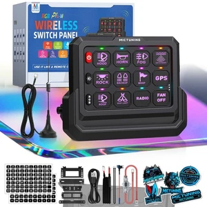 P1S-W Wireless RGB 12 Gang Panel Switch On-Off LED Control Relay Circuit System - Picture 1 of 12