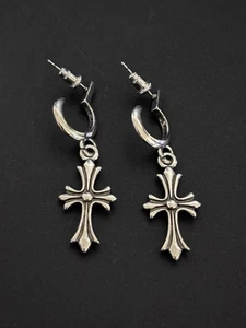 Sterling Silber 925 kleine Kreuz Ohrstecker Paar Unisex Accessoire gebraucht - Bild 1 von 6