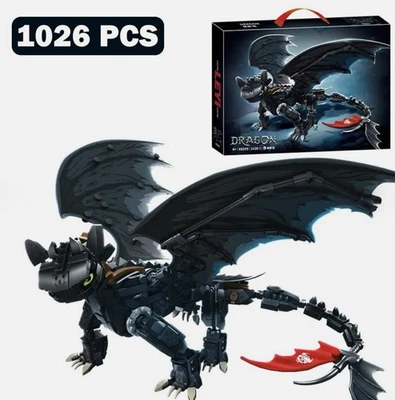 LEYI Toothless Night Fury Dragon Building Block Set, 1026 Pcs - Image 1 of 4