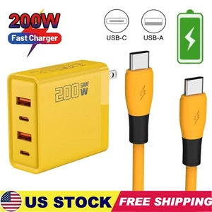 Cargador de carga rápida 200W USB tipo C cargador para iPhone 17 16 15 14 13 Pro Max - Imagen 1 de 24