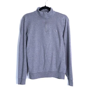 VINEYARD VINES Salzwasser Half Zip Pullover Sweatshirt grau Stehkragen Herren S - Bild 1 von 8