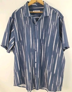 Camicia Tommy Bahama Uomo XL The Bahama Coast Blu Hawaiana Leggera - Foto 1 di 11