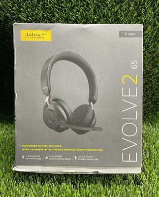 Jabra Evolve2 65 USB-C MS Stereo - Black Wireless Headset / Music Headphones - Image 1 of 4