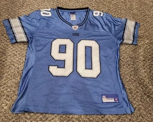 Reebok Jersey Kids Boys Size L 14/16 Blue Replica Detroit Lions Ndamukong Suh - Picture 1 of 5
