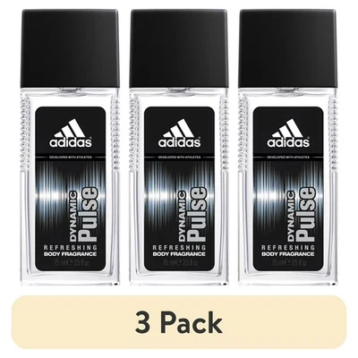 LOTE DE 3 Adidas Dynamic Pulse de Adidas, spray de fragancia corporal para hombre 2,5 oz NUEVO Foto 1 de 4