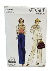Giacca e pantaloni donna Vogue V1966 modello cucito taglie 18-26 1975 riedizione - Foto 1 di 2